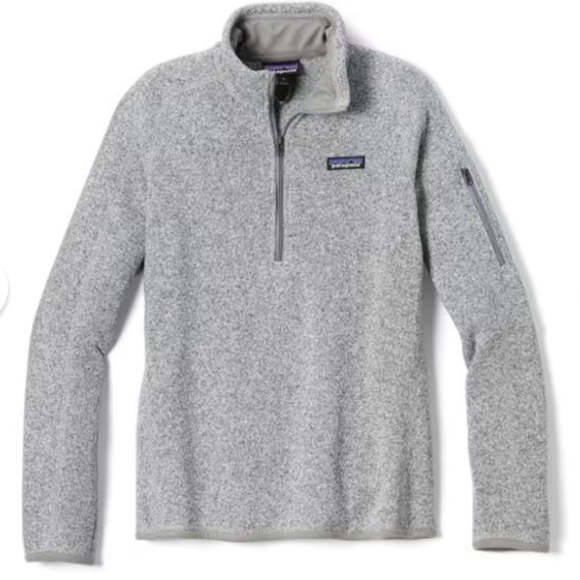 Patagonia Sweaters - Patagonia Quarter Zip, light grey- XS